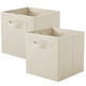 thumbnail image 1 of ShellKingdom Contenedores De Almacenamiento, Cubos De Almacenamiento De Tela Plegables Y Cajón Organizador De Almacenamiento De Tela para Armario Y Almacenamiento De Juguetes, Paquete De 2 (Beige), 1 of 5