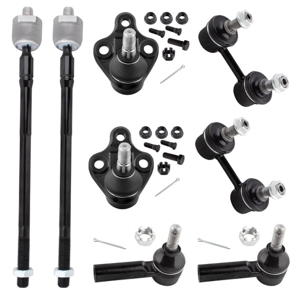 BOXI (Set of 8) Front Suspension Kit Inner Outer Tie Rods Lower Ball Joints Sway Bar Links for Chevrolet Prizm 1998 1999 2000 2001 2002 / for Geo Prizm 1996-1997 / Replaces K9756 ES2382 EV303 K90124