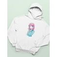 thumbnail image 3 of Manga Schoolgirl Grinning Hoodie Women -Image by Shutterstock, Female x-Large, 3 of 4