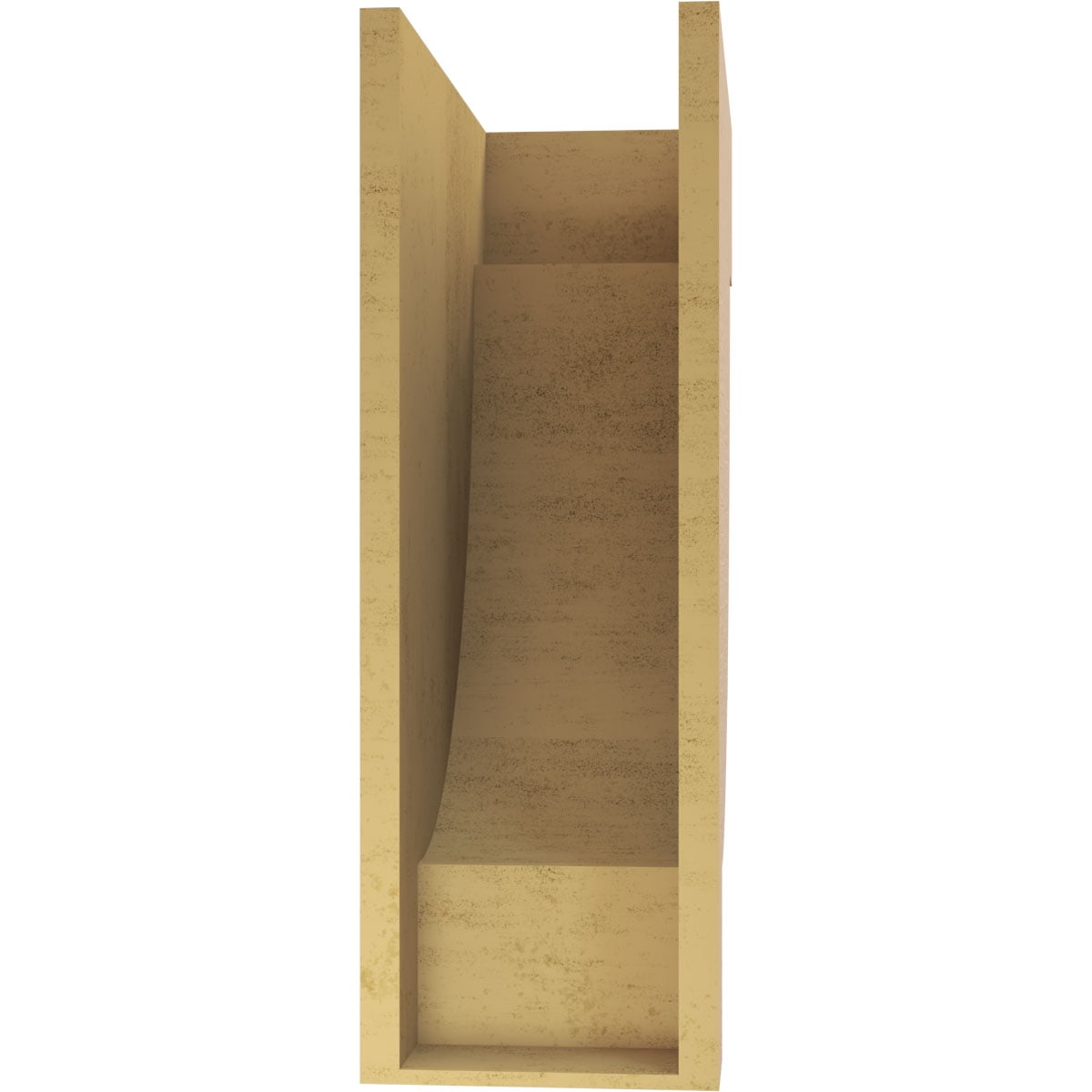 9"W x 18"D x 27"H Classic Alpine Rough Cedar Woodgrain TimberThane Corbel, Primed Tan