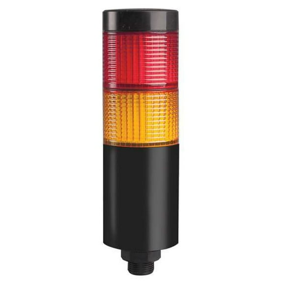 Tower Light Assembly, Red, Yellow, 90 to 240V AC, 80 FPM, 56 mm Dia., Direct