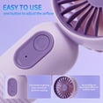 thumbnail image 3 of Miniventilador VansMago F33 portátil portátil de 3 velocidades USB azul, rosa, morado, 3 of 6