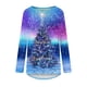 thumbnail image 4 of ICHUANYI Liquidación Navidad Mujer Moda Casual Manga Larga Cuello Redondo Tops Blusa Suelta Impreso ICHUANYI WER202308230277, 4 of 5