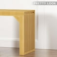 thumbnail image 6 of 18" Solid Wood Bench, Entryway Bench with Storage for Entryway, Living Room, Kitchen (Nature, Small Bench), 6 of 17
