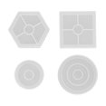 thumbnail image 2 of Moldes De Posavasos De Resina, Molde De Posavasos De Silicona, 4 Piezas, Hexágono Cuadrado, Redondo, Antideformación, Fácil De Desmoldar Para Decoración Del Hogar Para ANGGREK DIY Coaster Silicone Mold, 2 of 8