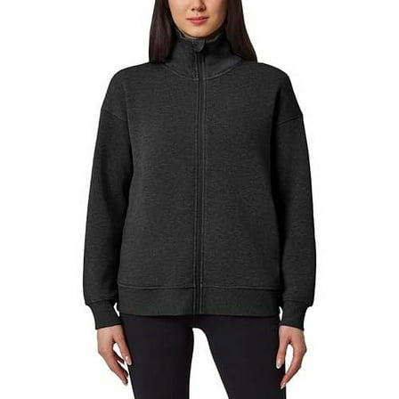 Mondetta Women's Fleece Full-Zip Jacket S Heather Black