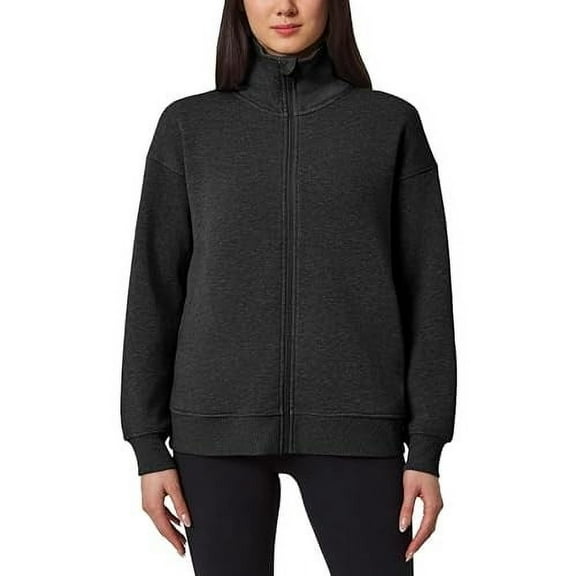 Mondetta Women's Fleece Full-Zip Jacket S Heather Black