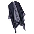 thumbnail image 3 of Poncho para mujer, capa, jersey, cárdigan, suéter, capa, manta de invierno, borla Negro Yuyangstore Abrigo cálido con chal para mujer, 3 of 5