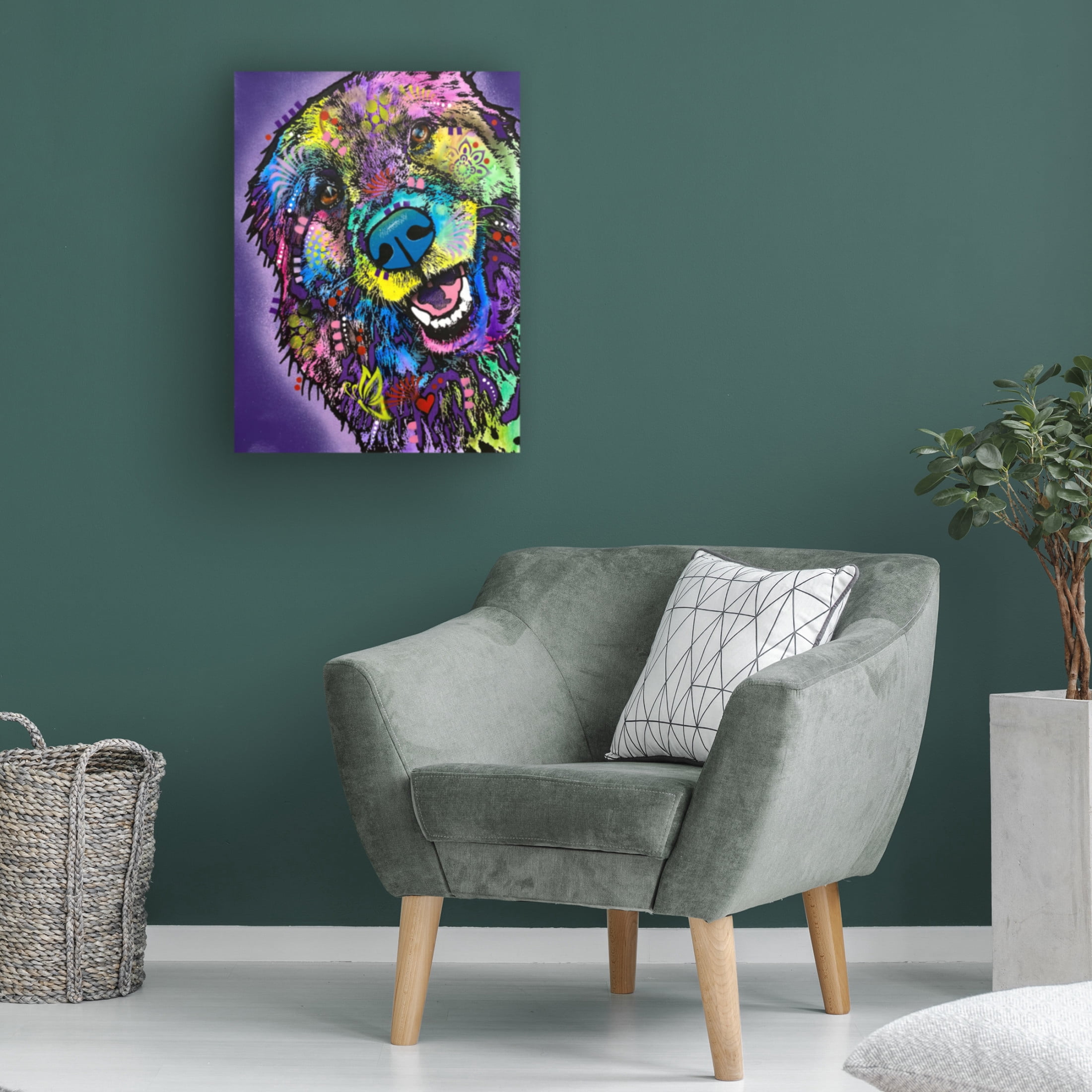 Canvas Wall Art - Dean Russo 'Floofer Fren' Wall Art for Living Room, Bedroom, or Office Décor by Trademark Fine Art - 24 x 32 Inches