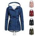 thumbnail image 2 of Qeaghou Winter Coats for Women Waterproof Windbreaker Fleece Lined Jackets Thicken Warm Sherpa Parka Heavyweight Military Jacket Deal Of The Day, 2 of 6