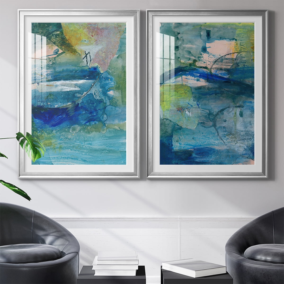Wexford Home Spring Winds VII Premium Framed Print, 26.5" x 36.5" - Ready to Hang, Silver (Set of 2)