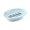 Blue, variant on Glossy Plastic Soap Dish, Oval Drainage Soap Holder for Bathroom Kitchen Shower, Simple and Versatile,Rounded, Non-Slip Base,1PC,4.3*6 in.