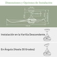 thumbnail image 4 of Ventilador de Techo Costway 132 cm con Luz y Mando Motor DC Reversible Color Nuez, 4 of 9