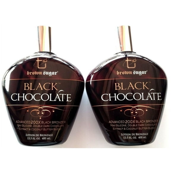 Lot of 2 Black Chocolate 200X Black Bronzer Tanning Lotion Brown Sugar Tan Inc.