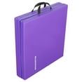 thumbnail image 6 of BalanceFrom 6 Ft. x 2 Ft. x 1.5 In. Three Fold Folding Exercise Mat with Carrying Handles for MMA, Gymnastics and Home Gym, Purple, 6 of 6