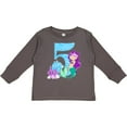 thumbnail image 3 of Inktastic Fifth Birthday Mermaid Girls Long Sleeve Toddler T-Shirt, 3 of 5