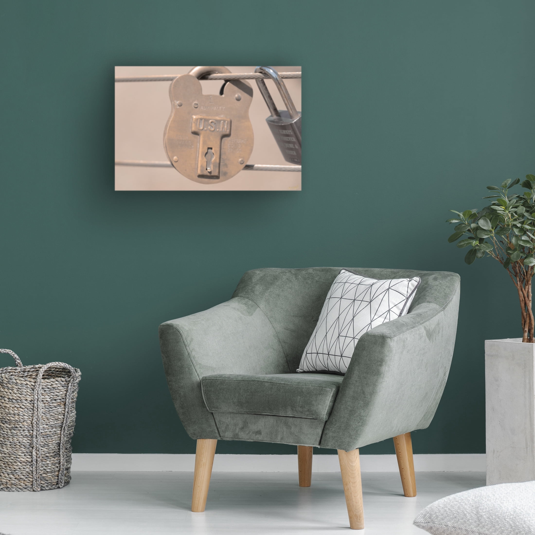 Canvas Wall Art - Life BeautifuLEE 'Lock from the Past' Wall Art for Living Room, Bedroom, or Office Décor by Trademark Fine Art - 19 x 12 Inches