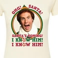 thumbnail image 3 of ELF - Christmas Omg Santa I Know Him - Juniors Fitted Graphic T-Shirt, 3 of 5