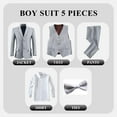thumbnail image 4 of ETHAN 5 Piece Elegant Suit for Boys Wedding Dresses Slim Fit Formal Suit for Big Boys School Suit 16 Years, 4 of 6