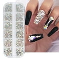 thumbnail image 6 of UDIYO 1Box 18g Nail Decor Shining Rhinestone Design 12 Grids 3D Nail Embellishment Sequins for Women, 6 of 7