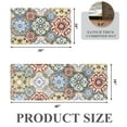 thumbnail image 3 of MeyJey Boho Kitchen Rug Set of 2, Non Slip Anti Fatigue Waterproof Cushioned Mat for Kitchen Dining Laundry Room, 18"x30"+18"x48" Red/Orange/Yellow, 3 of 12
