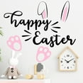 thumbnail image 2 of Matoen Easter for Kids, 1Pcs Easter Window Cling Sticker, Happy Easter Bunny Spring Floral Flowers Window Decal for Home Party Supplies Shop Window Glass Display Decoration, 2 of 6