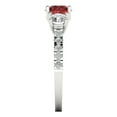 thumbnail image 3 of 1.97 ct Round Cut Natural Garnet Three-Stone Engagement Ring for Women in 18K White Gold, 3 of 5