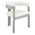 thumbnail image 2 of Pemberly Row Contemporary Cream Vegan Leather Dining Chair (Set of 2), 2 of 9