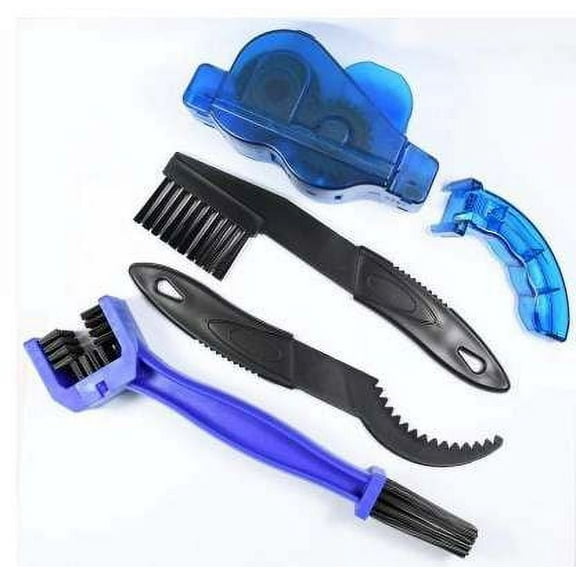 Bicycle chain cleaning kit with brushes and chain cleaning machine