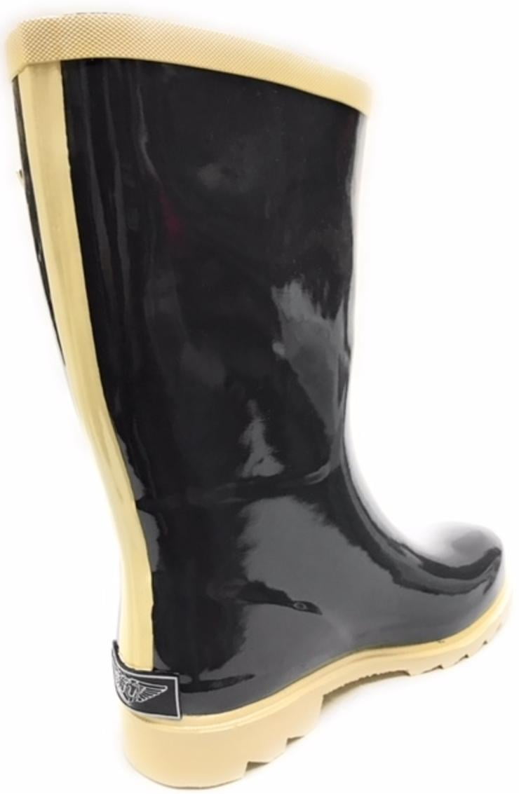 Forever Young Women's Rain Boots, Grey & Beige, Size 10