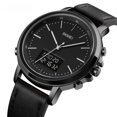 thumbnail image 1 of Reloj electrónico informal deportivo con corona de cuero y hebilla redonda para hombre, 1 of 5