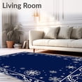 thumbnail image 2 of ODIKA 2'x3' Machine Washable Non-Slip Area Rug, Joyful Winter Wonderland Featuring Snowy High Traffic Rug, Blue, 731623, 2 of 7