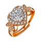 thumbnail image 2 of Women's Heart Shaped Diamond Ring--Gold-Model code12048 Gold, 2 of 3