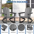 thumbnail image 6 of SERWALL Rocking Adirondack Chair, HDPE Outdoor Rocking Chair, All Weather Porch Rocking Chair for Patio, Gray, 6 of 7