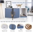 thumbnail image 4 of WSWJY Wooden Hidden Cat Litter Box Enclosure Furniture, Decorative Hidden Cat Washroom House, Multi-Style Concealed Cat Litter Cabinet for Indoor Cats 35.8'' White & Blue, 4 of 13