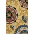 thumbnail image 3 of SAFAVIEH Blossom Danny Floral Wool Runner Rug, Gold/Multi, 2'3" x 14', 3 of 8