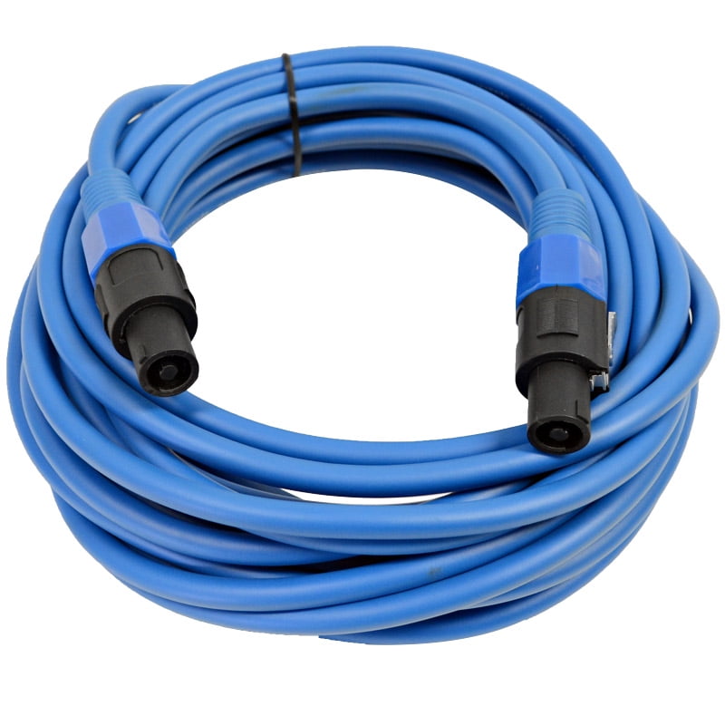 Seismic Audio TW12S35Blue-Pair Pair of 12 Gauge 35-Feet Blue Speakon to Speakon Speaker Cable 