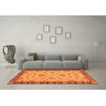 thumbnail image 3 of Ahgly Company Indoor Square Abstract Orange Modern Area Rugs, 7' Square, 3 of 4