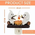 thumbnail image 4 of 2024 Ghost Campfire Flickering Nightlight, Halloween Night Lights Plug into Wall, 3D Spooky Fire Marshmallow Night Light, Ghost Pumpkin Night Light Dusk Funny Halloween Room Decorations (A-1PC), 4 of 8