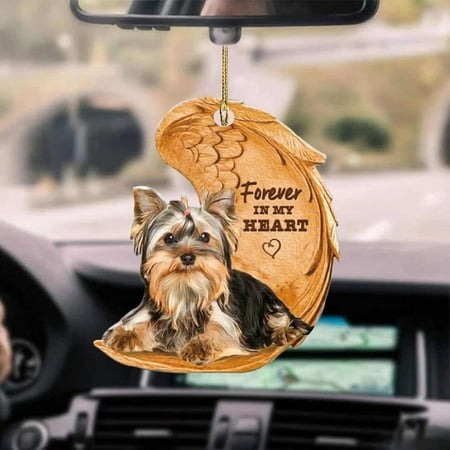 

Angel Dog Hanging Ornament Cute Animal Car Rear View Mirror Pendant Decoration