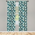 thumbnail image 3 of Abstract Curtains 2 Panels Set, Circular Pattern with Weave Lines Round Ornamental Composition Vintage Motifs, Window Drapes for Living Room Bedroom, 56"W X 84"L, Multicolor, by Ambesonne, 3 of 5