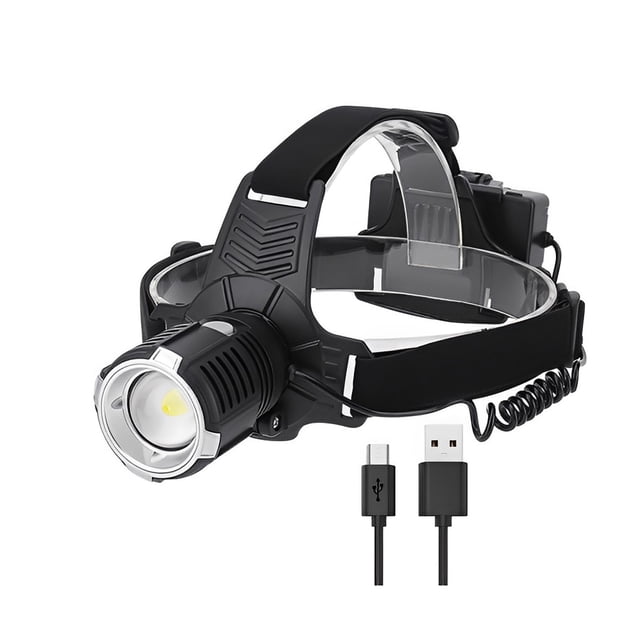 Ounissouiy Faro portátil IPX4 resistente al agua 2200lm elegante 6500K con al aire libre ciclismo pesca senderismo escalada faro de Iluminación y accesorios Tipo 2
