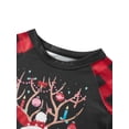 thumbnail image 5 of Family Matching Christmas Pajamas Santa Hat Deer Long Sleeve Tops Plaid Pants Set Baby Romper Outfits, 5 of 10
