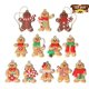 thumbnail image 1 of Colgante clásico de hombre de jengibre navideño, decoración creativa para árbol de Navidad, decoración para fiestas, 1 of 6