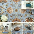 thumbnail image 5 of FULIE 6'x6'Round Rugs Soft Bohemian Area Rugs for Living Room Bedroom Modern Decor Carpet,Blue, 5 of 7