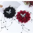 thumbnail image 2 of Appliques de Strass en Dentelle Papillon pour Artisanat Fait Main Robe Formelle Bandeau Couture, 2 of 6