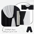 thumbnail image 6 of NICETOWN Double Layer Curtains for Living Room, Solid Blackout Grommet Sheer layered Room Darkening Soundproof Drapes, W52 x L95, Set of 2, Black, 6 of 8