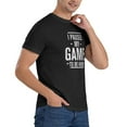 thumbnail image 5 of Mens I Paused My Game To Be Here T-Shirt Premium 100% Cotton Short Sleeve T Shirt Tee Crew Neck Casual Tshirt Tee,Black,5XL, 5 of 7