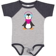 thumbnail image 3 of Inktastic Cute Penguin, Penguin With Ear Warmers, Scarf Boys or Girls Baby Bodysuit, 3 of 5