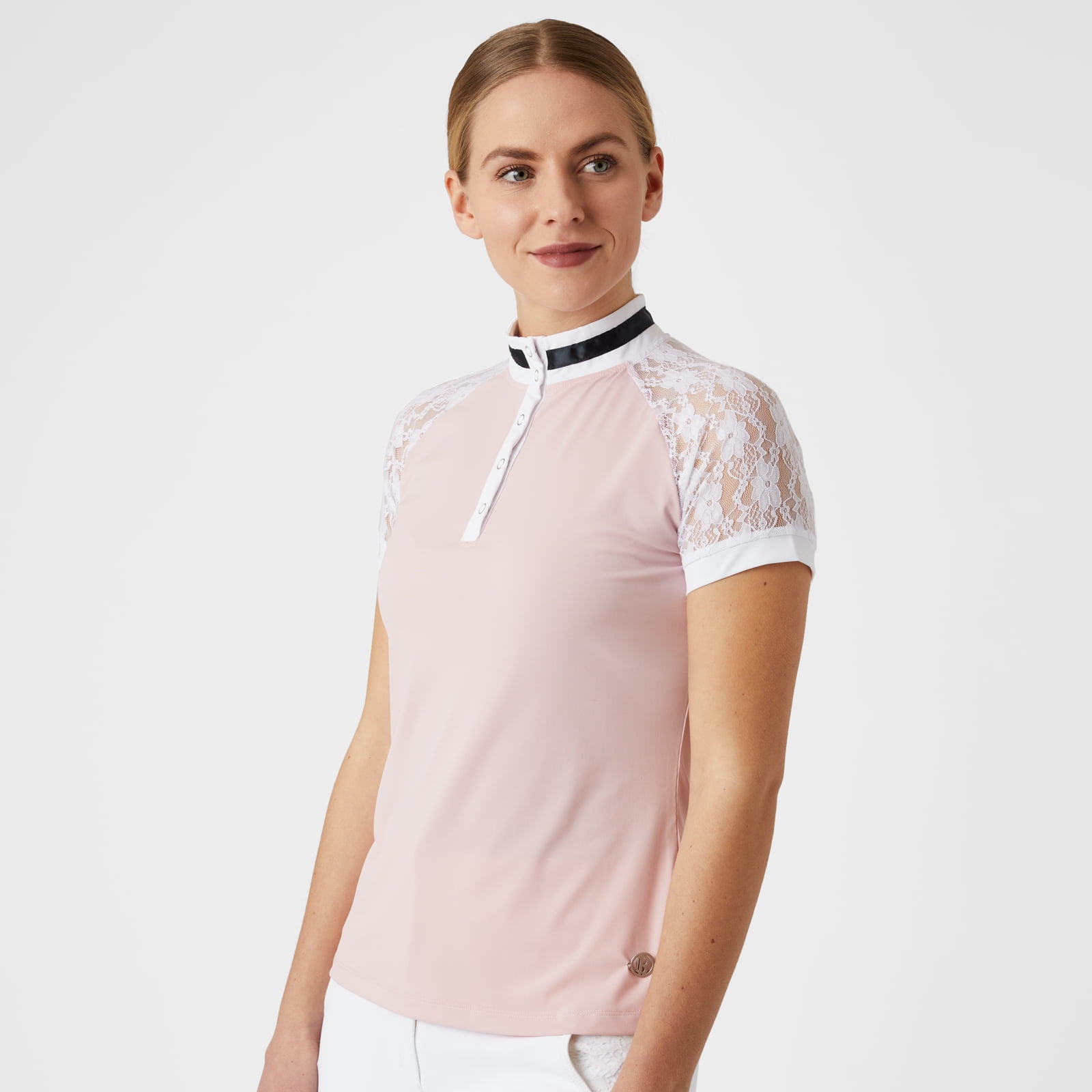 Chemise manches courtes coupe courte motif vichy femme noir